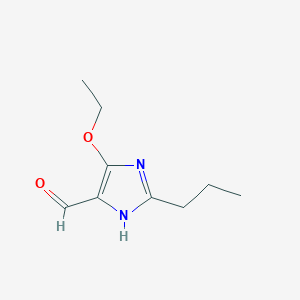 molecular formula C9H14N2O2 B13030381 5-Ethoxy-2-propyl-1H-imidazole-4-carbaldehyde 