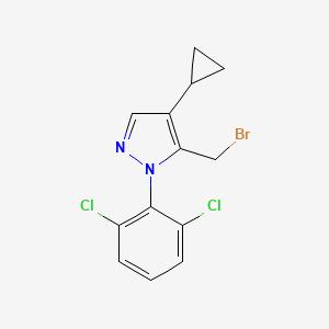 5-(bromomethyl)-4-cyclopropyl-1-(2,6-dichlorophenyl)-1H-pyrazole