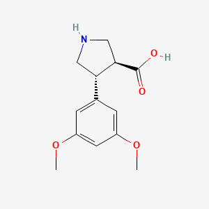 molecular formula C13H17NO4 B1303039 (3S,4R)-4-(3,5-dimethoxyphenyl)pyrrolidine-3-carboxylic acid CAS No. 1049980-13-3