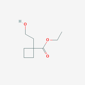 molecular formula C9H16O3 B13030397 Ethyl 1-(2-hydroxyethyl)cyclobutanecarboxylate 