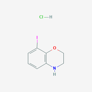 molecular formula C8H9ClINO B13030402 8-Iodo-3,4-dihydro-2h-benzo[b][1,4]oxazine hydrochloride 