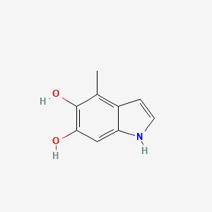 molecular formula C9H9NO2 B13030403 4-methyl-1H-indole-5,6-diol 