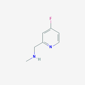 molecular formula C7H9FN2 B13030424 1-(4-Fluoropyridin-2-YL)-N-methylmethanamine 