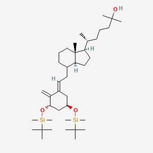 molecular formula C39H74O3Si2 B13030440 (6R)-6-[(1R,3aS,7aR)-4-[(2E)-2-[(3S,5R)-3,5-bis[[tert-butyl(dimethyl)silyl]oxy]-2-methylidenecyclohexylidene]ethyl]-7a-methyl-1,2,3,3a,4,5,6,7-octahydroinden-1-yl]-2-methylheptan-2-ol 