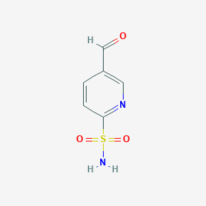 molecular formula C6H6N2O3S B13030457 5-Formylpyridine-2-sulfonamide 