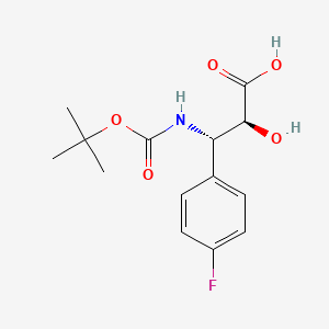molecular formula C14H18FNO5 B1303048 (2S,3S)-3-((叔丁氧羰基)氨基)-3-(4-氟苯基)-2-羟基丙酸 CAS No. 959583-77-8