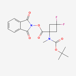 (1,3-Dioxoisoindol-2-yl) 3,3-difluoro-1-[methyl-[(2-methylpropan-2-yl)oxycarbonyl]amino]cyclobutane-1-carboxylate