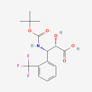 molecular formula C15H18F3NO5 B1303049 (2S,3S)-3-((tert-Butoxycarbonyl)amino)-2-hydroxy-3-(2-(trifluoromethyl)phenyl)propanoic acid CAS No. 959577-29-8