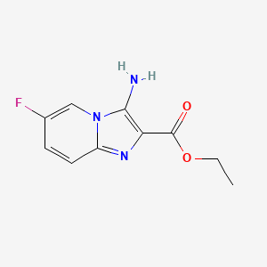 molecular formula C10H10FN3O2 B13030494 Ethyl 3-amino-6-fluoroimidazo[1,2-A]pyridine-2-carboxylate 