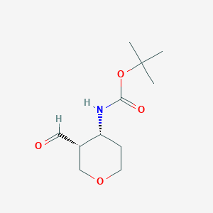 tert-Butyl((3R,4R)-3-formyltetrahydro-2H-pyran-4-yl)carbamate