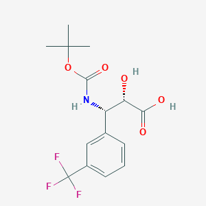 molecular formula C15H18F3NO5 B1303051 (2S,3S)-3-((叔丁氧羰基)氨基)-2-羟基-3-(3-(三氟甲基)苯基)丙酸 CAS No. 959574-99-3