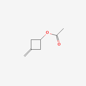 molecular formula C7H10O2 B13030516 3-Methylenecyclobutylacetate CAS No. 18218-27-4