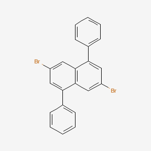 molecular formula C22H14Br2 B13030528 3,7-Dibromo-1,5-diphenylnaphthalene 