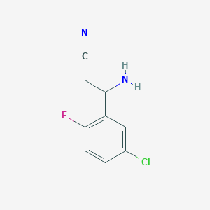 3-Amino-3-(5-chloro-2-fluorophenyl)propanenitrile