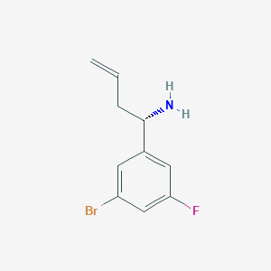 (S)-1-(3-Bromo-5-fluorophenyl)but-3-EN-1-amine