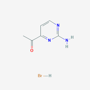 molecular formula C6H8BrN3O B13030555 1-(2-Aminopyrimidin-4-yl)ethanone hydrobromide CAS No. 106157-95-3