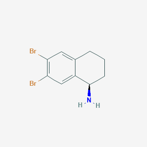 molecular formula C10H11Br2N B13030587 (R)-6,7-Dibromo-1,2,3,4-tetrahydronaphthalen-1-amine 