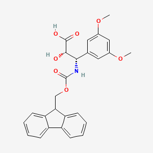 molecular formula C26H25NO7 B1303059 (2S,3S)-3-((((9H-Fluoren-9-yl)methoxy)carbonyl)amino)-3-(3,5-dimethoxyphenyl)-2-hydroxypropanoic acid CAS No. 959581-18-1