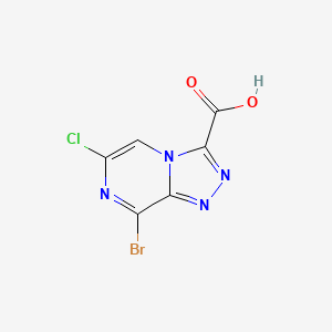 molecular formula C6H2BrClN4O2 B13030619 8-Bromo-6-chloro-[1,2,4]triazolo[4,3-a]pyrazine-3-carboxylic acid 