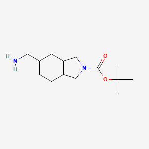 molecular formula C14H26N2O2 B13030633 tert-Butyl5-(aminomethyl)octahydro-2H-isoindole-2-carboxylate 