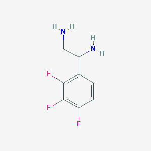 molecular formula C8H9F3N2 B13030646 1-(2,3,4-Trifluorophenyl)ethane-1,2-diamine 