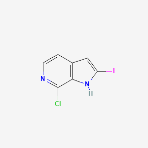 molecular formula C7H4ClIN2 B13030675 7-chloro-2-iodo-1H-pyrrolo[2,3-c]pyridine 