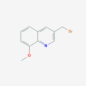 molecular formula C11H10BrNO B13030707 3-(Bromomethyl)-8-methoxyquinoline 