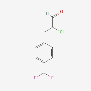 2-Chloro-3-(4-(difluoromethyl)phenyl)propanal