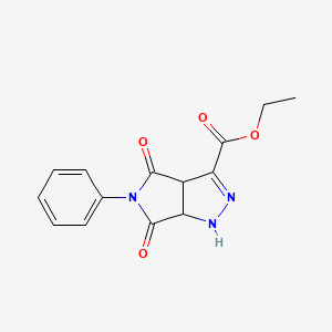 molecular formula C14H13N3O4 B1303073 4,6-二氧代-5-苯基-1,3a,4,5,6,6a-六氢吡咯并[3,4-c]吡唑-3-羧酸乙酯 CAS No. 2997-63-9
