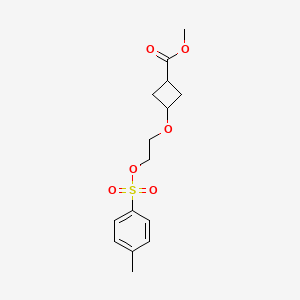 molecular formula C15H20O6S B13030744 Methyl 3-(2-(tosyloxy)ethoxy)cyclobutane-1-carboxylate 