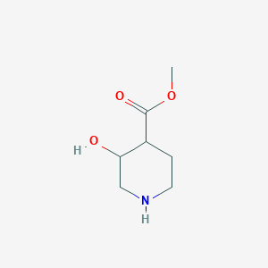 molecular formula C7H13NO3 B13030769 Methyl 3-hydroxypiperidine-4-carboxylate 