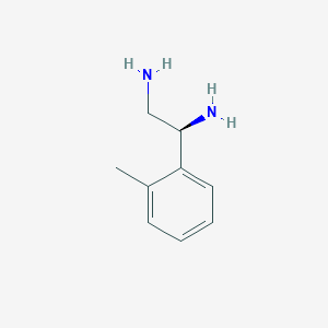 molecular formula C9H14N2 B13030782 (1S)-1-(2-Methylphenyl)ethane-1,2-diamine 