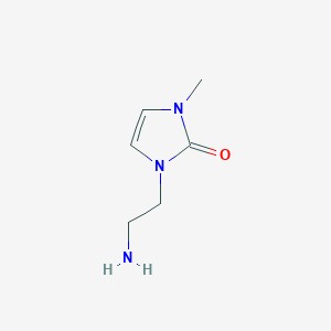 molecular formula C6H11N3O B13030825 1-(2-Aminoethyl)-3-methyl-1H-imidazol-2(3H)-one 