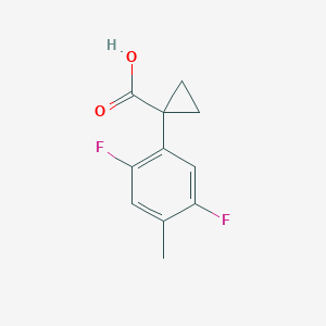 molecular formula C11H10F2O2 B13030831 1-(2,5-Difluoro-4-methylphenyl)cyclopropane-1-carboxylic acid 