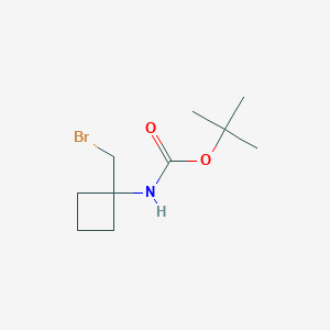 molecular formula C10H18BrNO2 B13030843 tert-Butyl (1-(bromomethyl)cyclobutyl)carbamate 