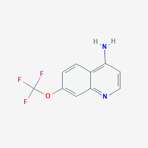 molecular formula C10H7F3N2O B13030861 7-(Trifluoromethoxy)quinolin-4-amine CAS No. 1065092-25-2