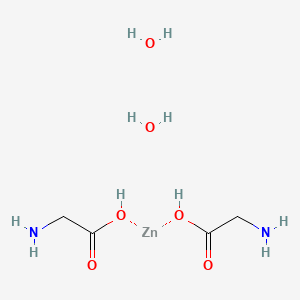 molecular formula C4H14N2O6Zn B13030872 Glycinezincsaltdihydrate 