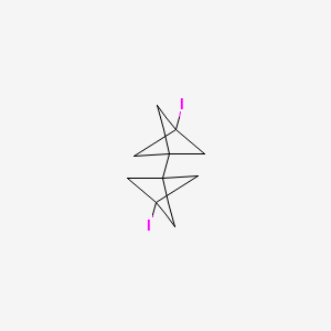 molecular formula C10H12I2 B13030876 1,1'-Bibicyclo[1.1.1]pentane, 3,3'-diiodo- CAS No. 126416-20-4