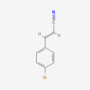 molecular formula C9H6BrN B13030886 2-Propenenitrile, 3-(4-bromophenyl)- CAS No. 76386-57-7