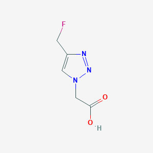 molecular formula C5H6FN3O2 B13030897 2-[4-(fluoromethyl)-1H-1,2,3-triazol-1-yl]acetic acid 