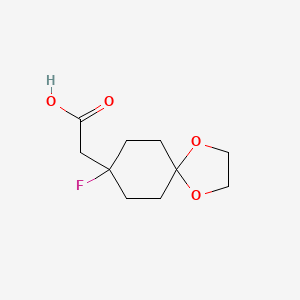 2-{8-Fluoro-1,4-dioxaspiro[4.5]decan-8-yl}acetic acid