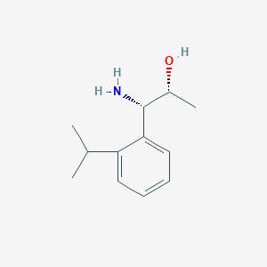 molecular formula C12H19NO B13030925 (1S,2R)-1-Amino-1-[2-(methylethyl)phenyl]propan-2-OL 