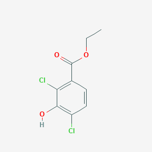 molecular formula C9H8Cl2O3 B13030934 Ethyl 2,4-dichloro-3-hydroxybenzoate CAS No. 129788-29-0