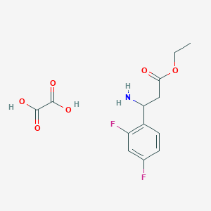 molecular formula C13H15F2NO6 B13030946 Ethyl 3-amino-3-(2,4-difluorophenyl)propanoate oxalate CAS No. 502842-42-4