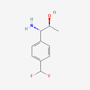 molecular formula C10H13F2NO B13030949 (1S,2S)-1-Amino-1-[4-(difluoromethyl)phenyl]propan-2-OL 