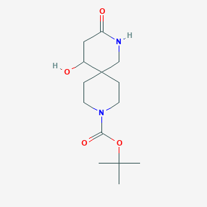 tert-Butyl5-hydroxy-3-oxo-2,9-diazaspiro[5.5]undecane-9-carboxylate