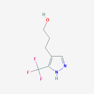 molecular formula C7H9F3N2O B1303097 3-[3-(trifluoromethyl)-1H-pyrazol-4-yl]-1-propanol CAS No. 169213-78-9