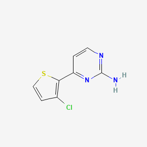 molecular formula C8H6ClN3S B1303100 4-(3-氯-2-噻吩基)-2-嘧啶胺 CAS No. 855308-67-7