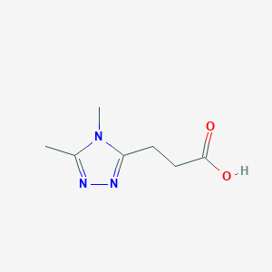 molecular formula C7H11N3O2 B13031004 3-(dimethyl-4H-1,2,4-triazol-3-yl)propanoic acid 