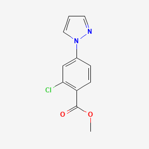 molecular formula C11H9ClN2O2 B1303101 Methyl 2-chloro-4-(1H-pyrazol-1-yl)benzoate CAS No. 313674-09-8